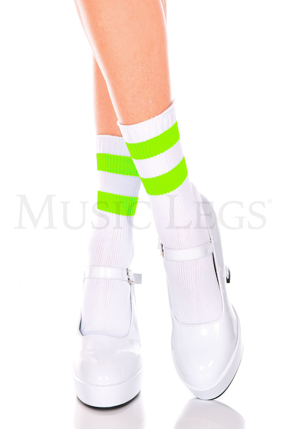 526-WHITE/NEON GREEN