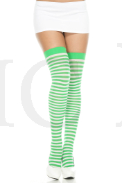 4741-Light Green / White